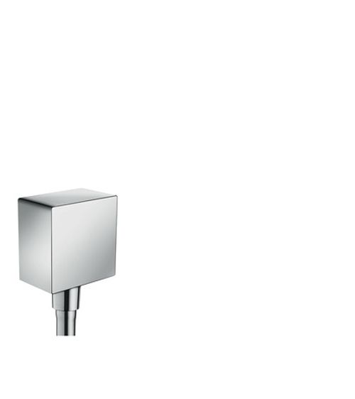 Hansgrohe-HG-Schlauchanschluss-DN15-Fixfit-Square-mit-Rueckflussverhinderer-chrom-26455000 gallery number 1